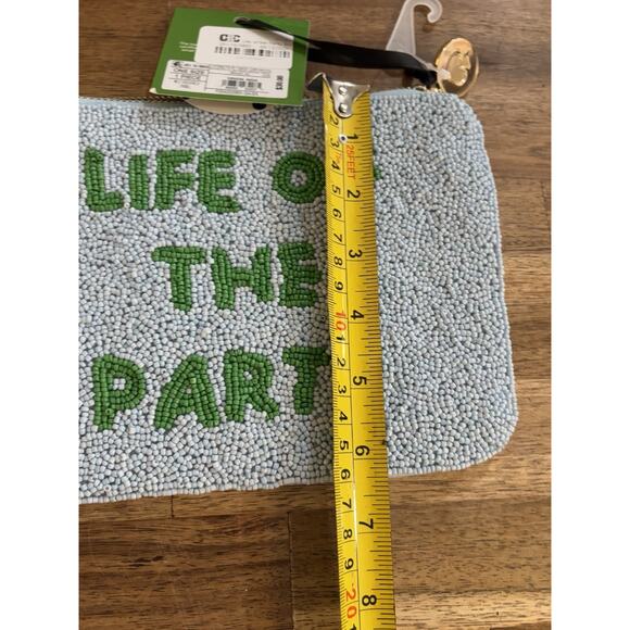 Kate Spade New York x Target Life of the Party Beaded Clutch Blue/ Green NWT - Picture 7 of 7